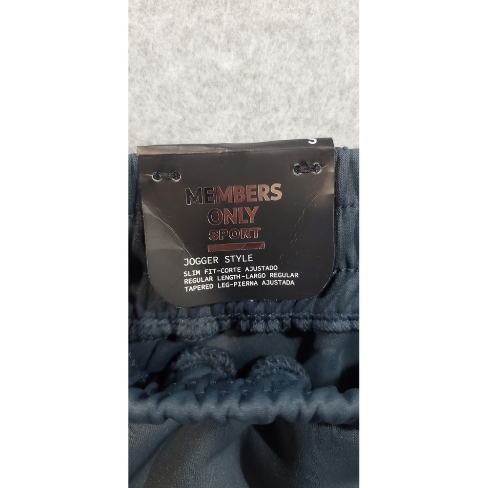 Members Only Sport Men's Small Slim Fit Tapered Jogger Pants Driftwood Blue - Picture 9 of 11